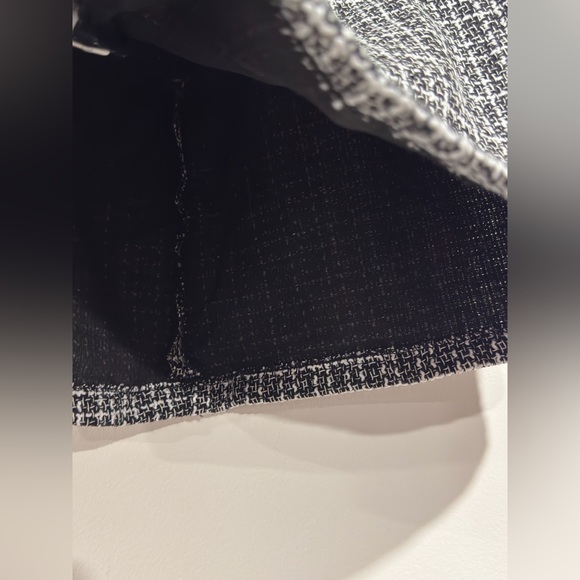 NewWomen's Black & White Plaid Collar Double-Breasted Jacket & Skirt Set Size XL - Picture 11 of 16